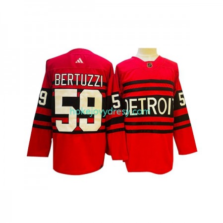 Pánské Hokejový Dres Detroit Red Wings Tyler Bertuzzi 59 Adidas 2022-2023 Reverse Retro Červené Authentic